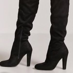 Over the knee heeled boots